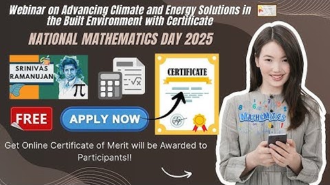 Free National Mathematics Day 2025 Certificate | 3Free Webinar with Certificate Online
