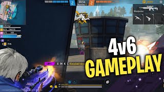 My Squad vs 6 Random Player's || 4v6 Custom Gameplay Highlights!  #freefire #freefirehighlight