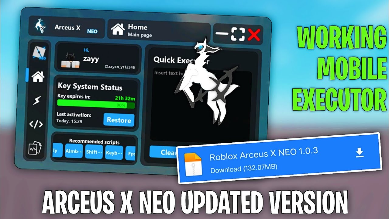 Arceus X Neo Update 🔥 Roblox Executor Mobile Arceus X Download