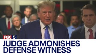 Judge Admonishes Defense Witness For Behavior In Trump Hush Money Trial