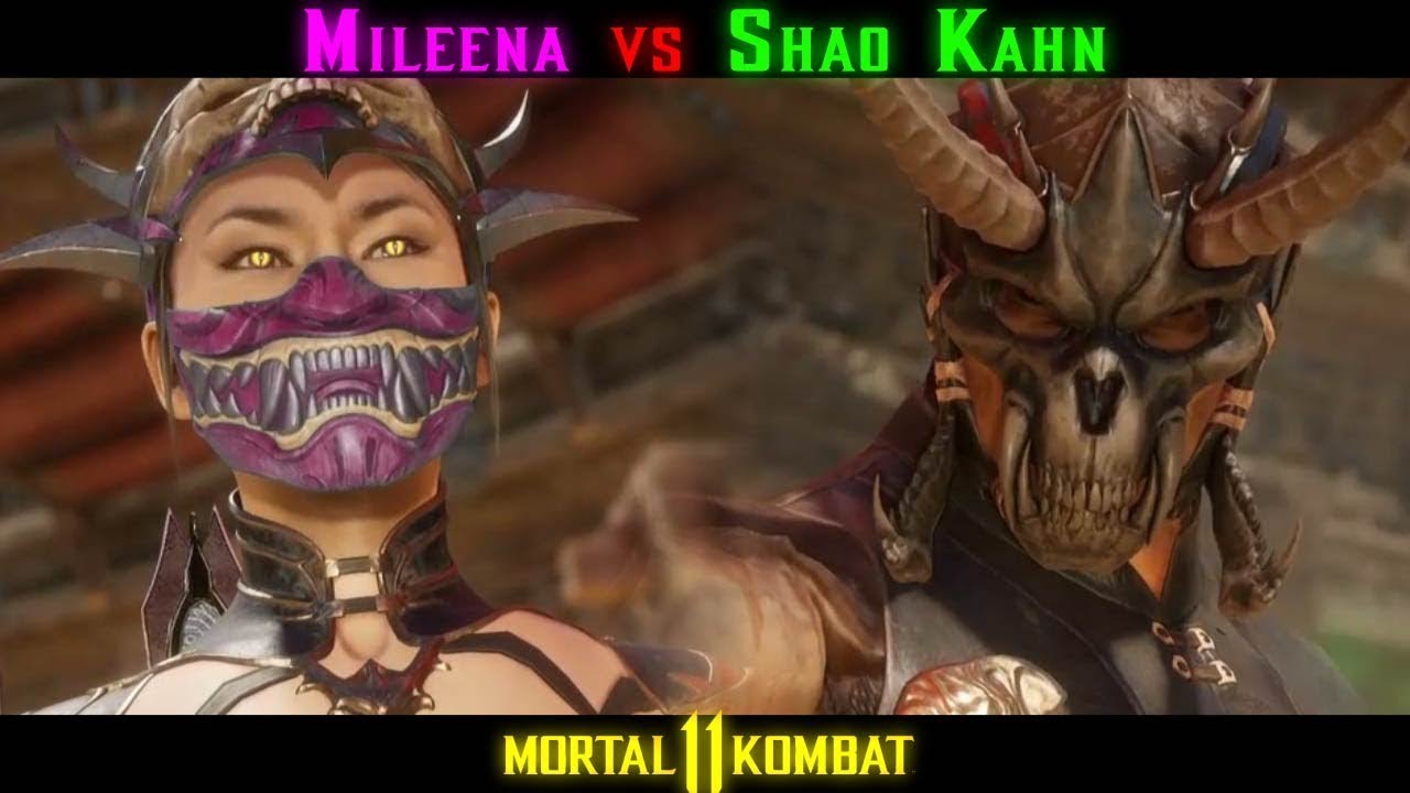 Mileena vs Shao Kahn (Custom Intros) Mortal Kombat 11 YouTube