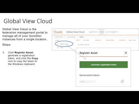 How to register a QoreStor instance in Global View Cloud