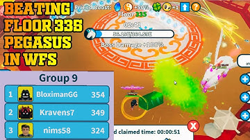 #short  Beating Floor 335 w11 Pegasus Boss in Infinite Tower on Weapon Fighting Simulator! ROBLOX