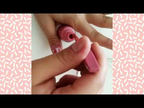 İnek Desenli Oje Yapımı 🐮/How to do pink cow print nail art #nailarttutorial #nailart #nailsart