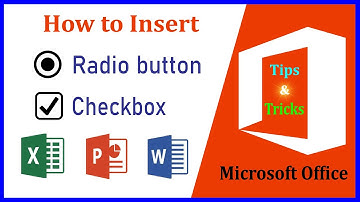 How to Insert Radio button Checkbox in Word Excel PowerPoint | Office Tips and Tricks