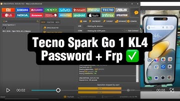 Tecno Spark Go 1 KL4 Password + Frp bypass with Unlock Tool
