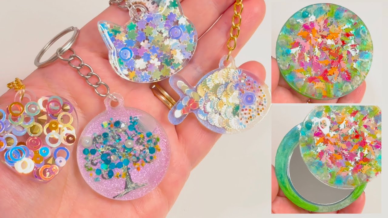 Resin Charms- Resin Mirror- DIY- Easy projects 