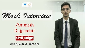 Animesh Rajpurohit | Mock Interview | RJS 2021-22 | Selected Candidate | Linking Laws