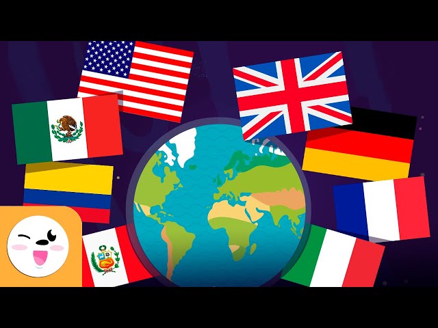 BANDERAS DEL MUNDO - Las banderas de EUROPA y AMÉRICA para niños -  Recopilación 