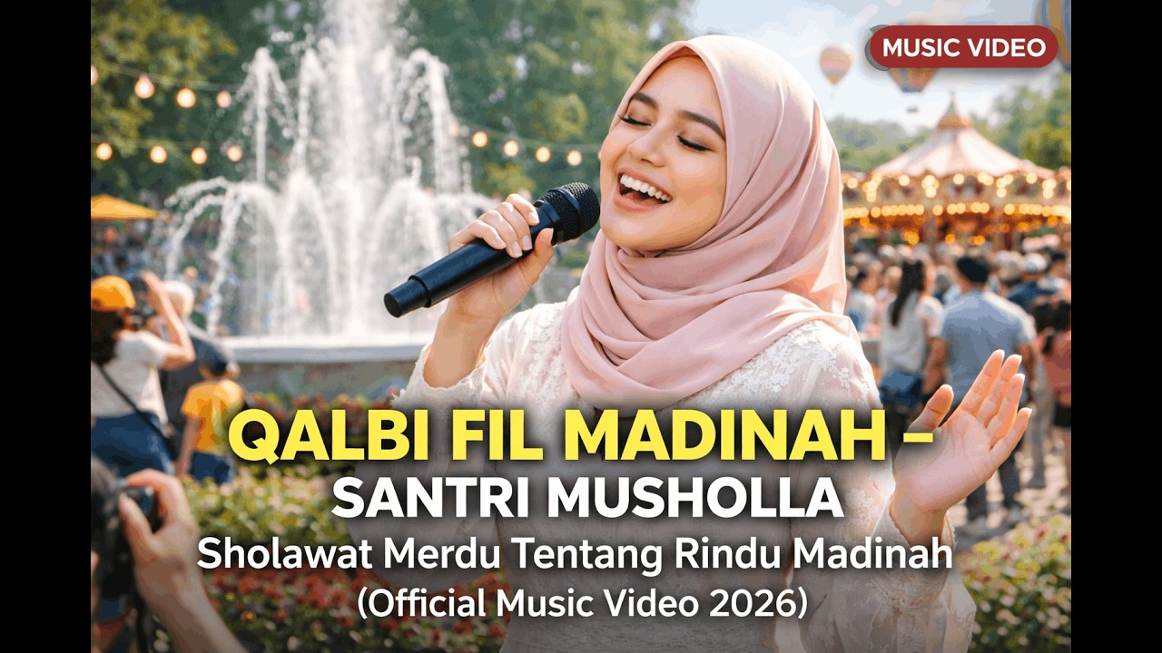 QALBI FIL MADINAH – SANTRI MUSHOLLA | Sholawat Merdu Tentang Rindu Madinah (Viral Music Video 2026)