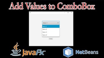 JavaFX add values to ComboBox | NetBeans