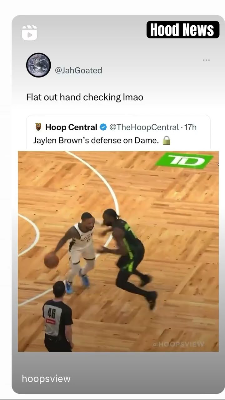 Was this a foul or not? #hoodnews #jaylenbrown #damianlillard #bucks #celtics #defense #basketball