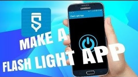 How to make a Flash Light App in Sketchware