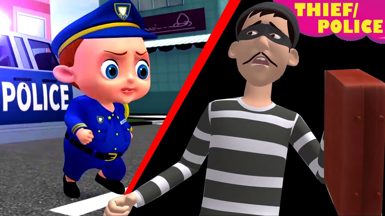 Baby Police Chase Thief  Snatched Old Mans Suitcase  More Nursery Rhymes  Kids Song Baby Songs