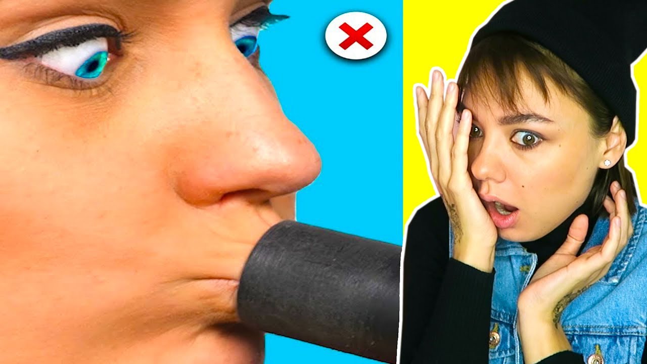 Смешные Бьюти Лайфхаки Для Красоты! Как Увеличить Губы Дома?