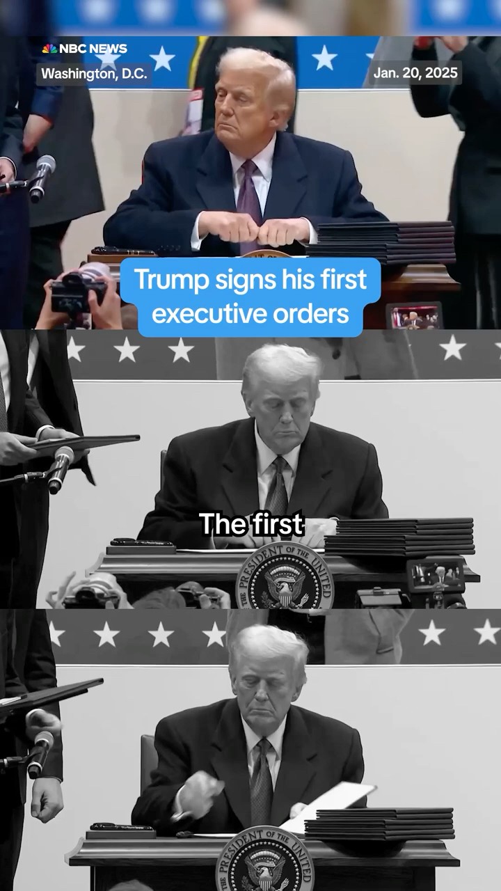 Trump signs his first executive orders