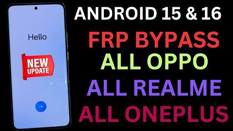 Android 15 & 16 Frp Bypass | Oppo OnePlus Realme Frp Bypass No Need Crd New Update | Google Chacha