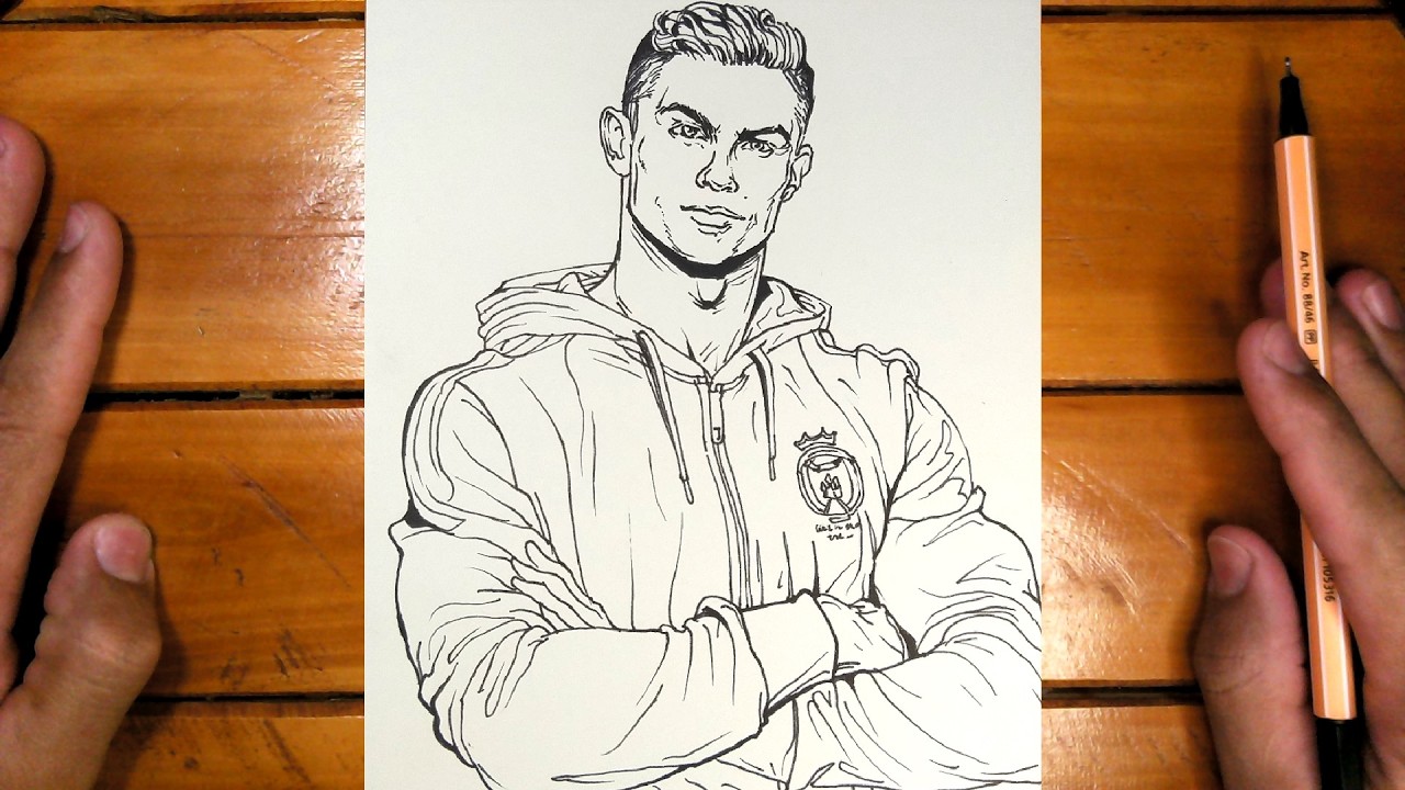 cómo dibujar el cr7 cristiano ronaldo YouTube