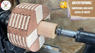 Woodturning: Surprising idea with slices of wood