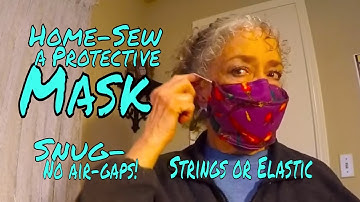 ♥ How to sew a  3D  MEDICAL FACE MASK //string ties/elastic/nose wire/pocket! & Pattern Link below!