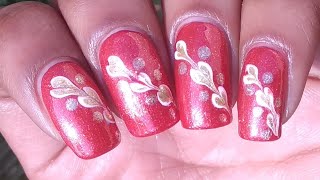 valentine's day nail art for short nails |dry marble or drag nail art | nail art tutorials by sherry