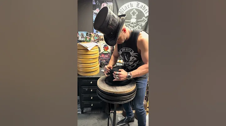 Handcrafted The Most extreme Skull Top Hat in 100X Felt Step by Step