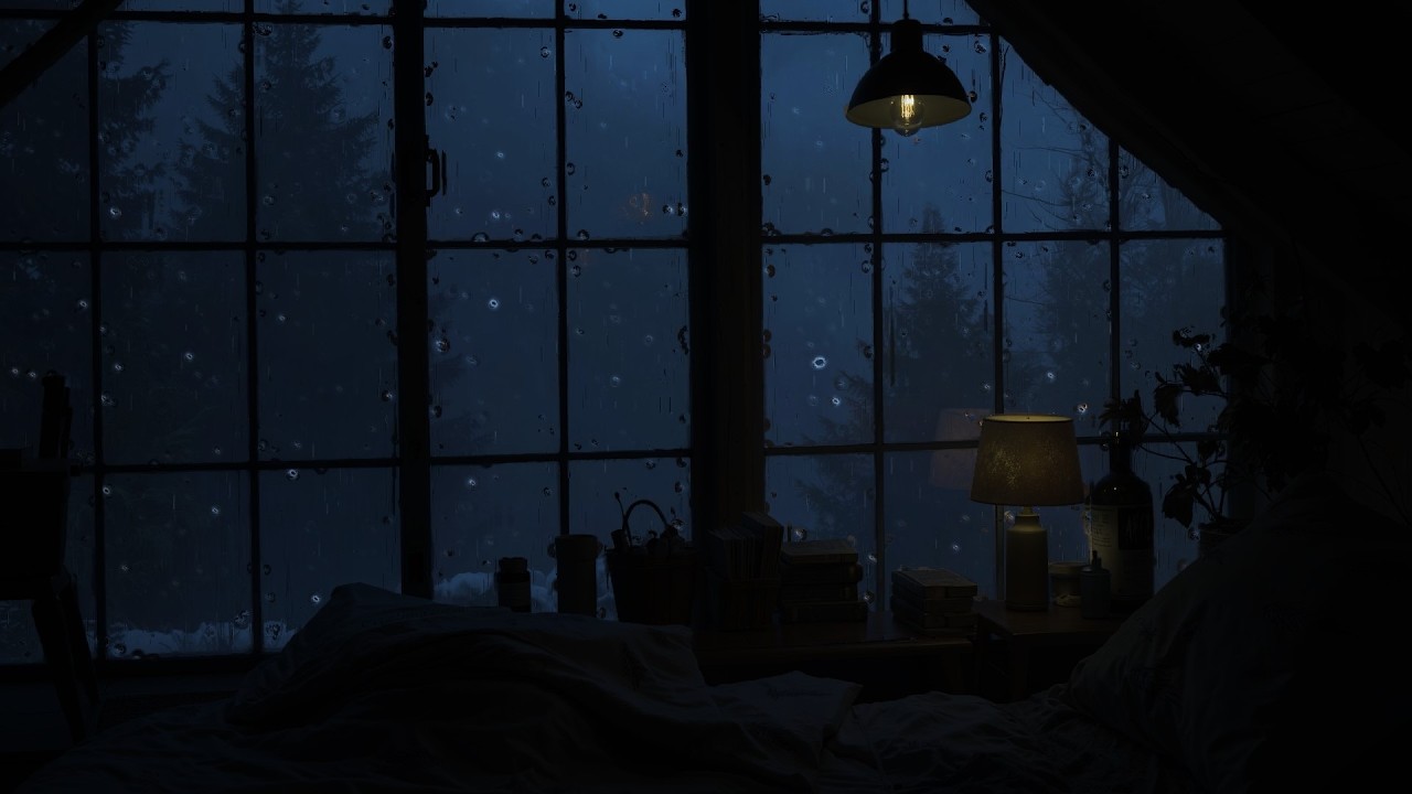 Gentleness for a spring night's sleep - Outside rain sounds for insomnia, meditation, concentration