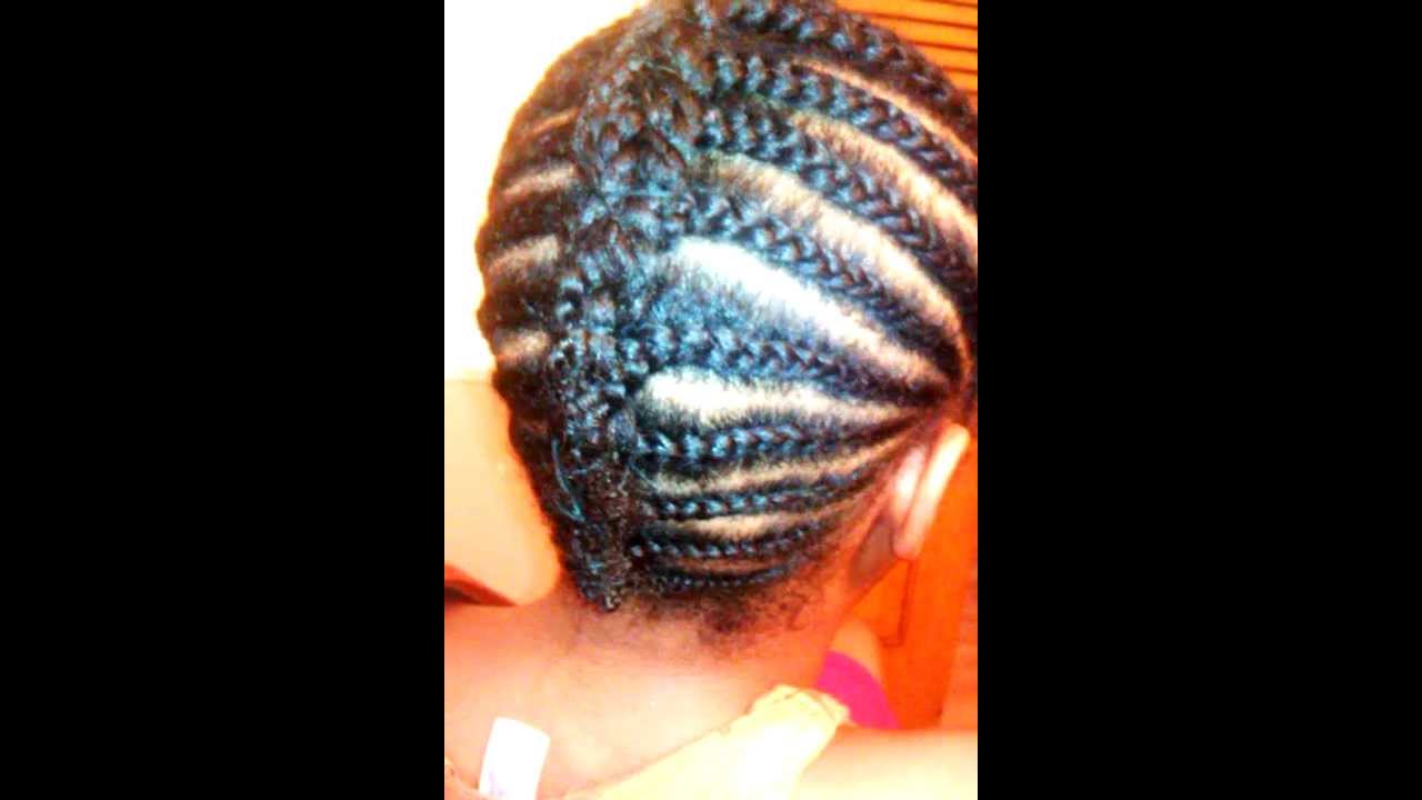 mohawk sew in braid pattern