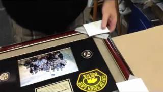 Badge Frame packing and shipping procedures and information.