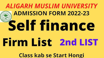 AMU Self finance result 2022 /SFS second list/amu sfs result 2022/amu SFS counselling /SFS admission