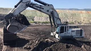 Liebherr 984 Excavator Loading Coal On Trucks - Sotiriadis Mining Works