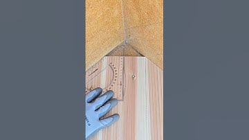 "No Miter Saw! Smart Carpenter Solves Corner Joint with Just an L-Square! 🧠📏" #shorts #tricks #diy