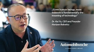 "Cockpit Talk": Horizon-Robotics-Gründer Yu Kai: “Autos werden zu rollenden Computern“