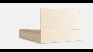 MALM Bed frame, high, w 2 storage boxes 24 | 3DArt | Shop