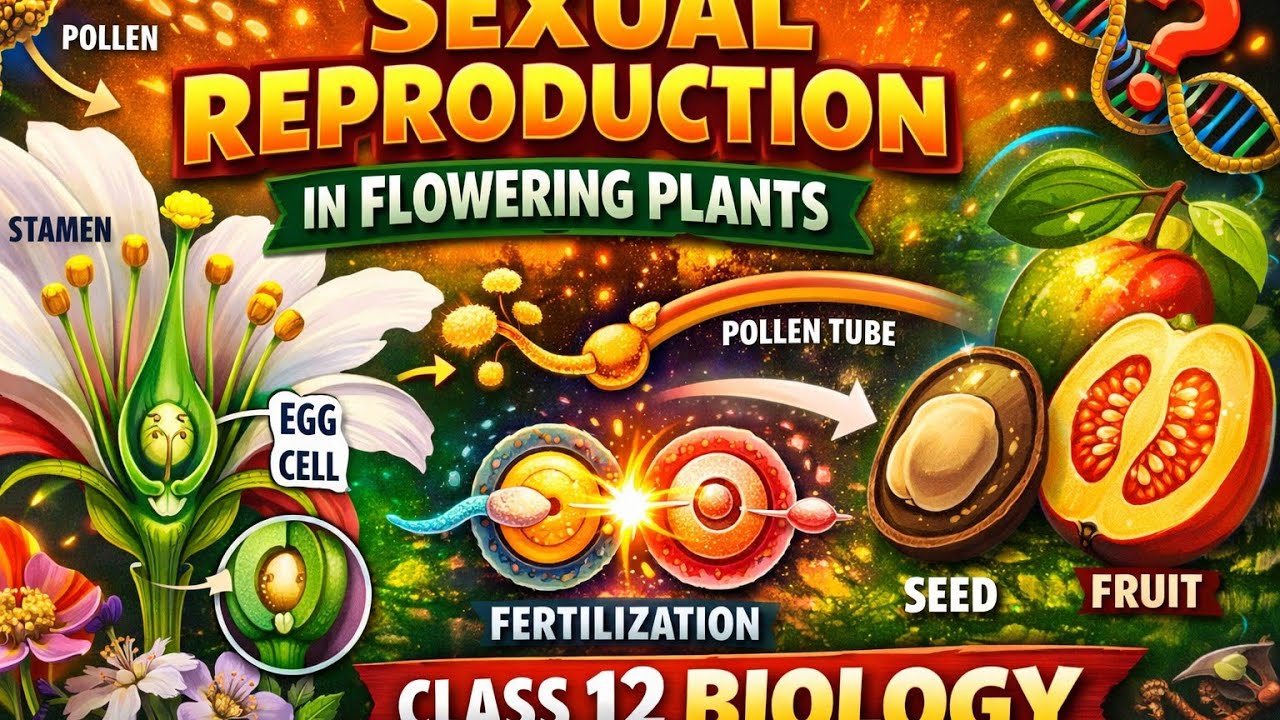 Sexual Reproduction in Flowering Plants | Class 12 Biology ।Veduti