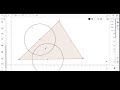 Tracer une bissectrice et 1 cercle inscrit  un triangle en 2 ou presque avec geogebra ou  la main