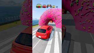 Big Car & Mini Car Vs Donut Challenge Who Win? Beamng.drive