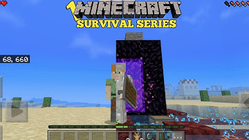 Minecraft Pe Survival series EP-1 in Hindi 1.19 | I make a nether portal & armour  #minecraftpe