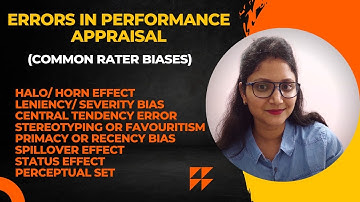 Problems/ Errors in Performance Appraisal | Common Biases in Appraisal | Rater Errors #rishuudit#ugc