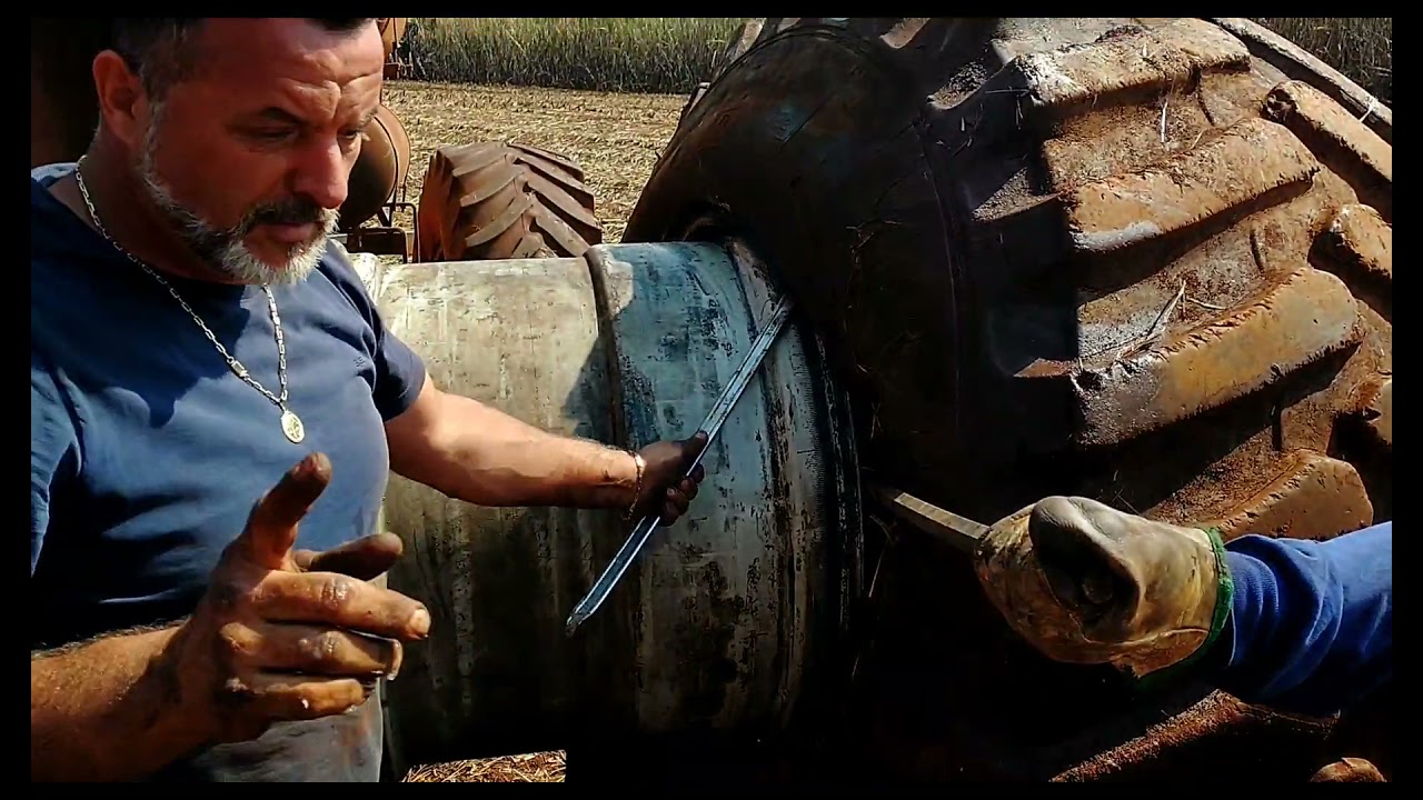 ESPECIALISTA EM PNEUS GRANDES ...Trocando  pneu sem tirar a roda do trator