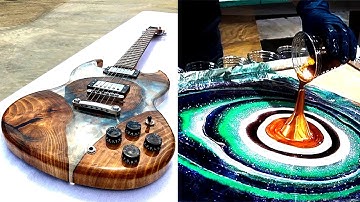 Oddly WOODWORKING EPOXY RESIN Satisfying Video You Will Want to Watch till the End