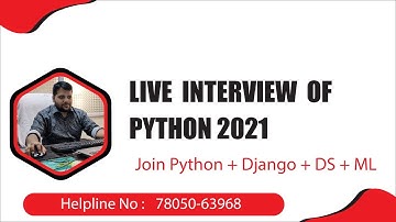 Another Python Live Interview, Python Face to Face interview of fresher