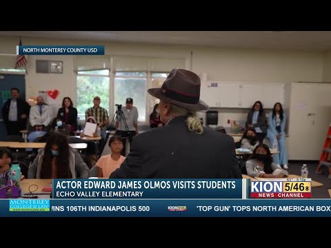 Actor Edward James Olmos visits Echo Valley Elementary school