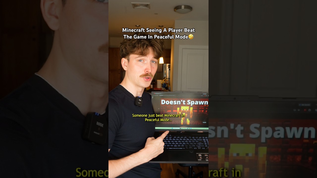 Minecraft Seeing A Player Beat The Game In Peaceful Mode🤣