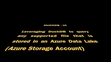 Query Parquet, CSV, etc. files in your data Lake using DuckDB UI