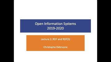 Lecture 02 Part I: Resource Description Framework