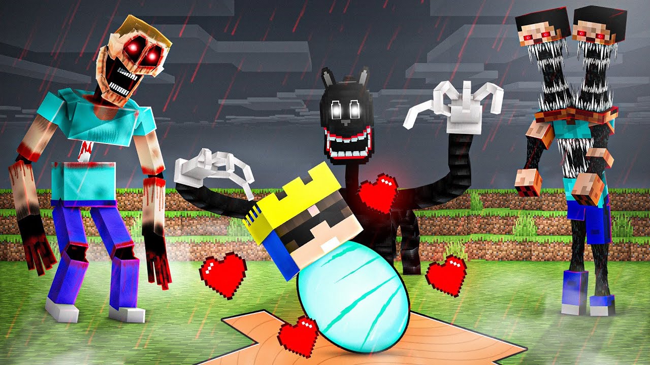 I Got Adopted By Scary Monster's Family In Minecraft !!!