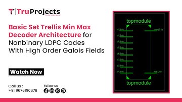 Basic Set Trellis Min–Max Decoder Architecture for Nonbinary LDPC Codes II IEEE VLSI MAJOR PROJECTS