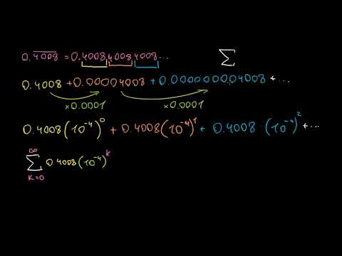 ამოცანები უსასრულო გეომეტრიულ პროგრესიებზე: განმეორებადი ათწილადები