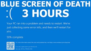 Windows 10 Blue Screen of Death REAL COUNT BSOD 3 hours 4K Resolution